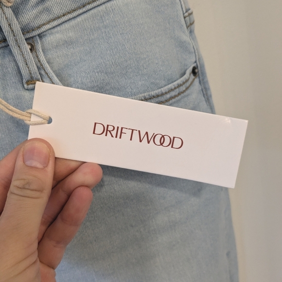 DRIFTWOOD Colette Light Wash Daisy Flower Cuff Jeans Size 12 Inseam 27" - Picture 8 of 9